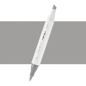 Lihová fixa OHUHU oboustranná Brush & Chisel, WG070 Warm Grey 07