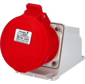 Elektrická zásuvka 23393 Zásuvka nástěnná IP54, 400V, 32A, 5P, 6h - SpeedPRO, Famatel