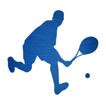 Polep vozidla Tenista 007 pravá (65 - škrábaný kov modrý) SAMOLEPKA NA AUTO, NÁLEPKA, FÓLIE, POLEP, TUNING, VLASTNÍ TEXT, TISK, AUTOSAMOLEPKY.cz, POLEPY, OBRÁZEK, LOGO, 3D STICKERS