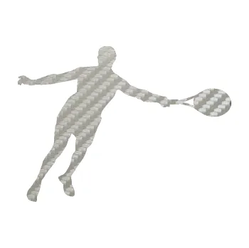 Polep vozidla Tenista 009 pravá (52 - 3D karbon stříbrný) SAMOLEPKA NA AUTO, NÁLEPKA, FÓLIE, POLEP, TUNING, VLASTNÍ TEXT, TISK, AUTOSAMOLEPKY.cz, POLEPY, OBRÁZEK, LOGO, 3D STICKERS