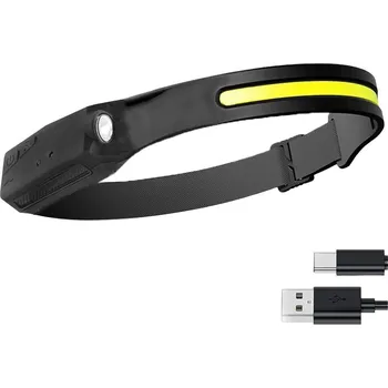 Čelovka nabíjecí USB 2537 (Nabíjecí čelovka COB + XPE)