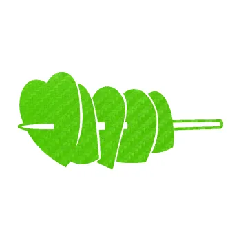 Samolepící dekorace SAMOLEPKA Srdíčka na špejli levá (58 - 3D karbon zelený kawasaki) NA AUTO, NÁLEPKA, FÓLIE, POLEP, TUNING, VLASTNÍ TEXT, TISK, AUTOSAMOLEPKY.cz, POLEPY, OBRÁZEK, LOGO, SAMOLEPKY