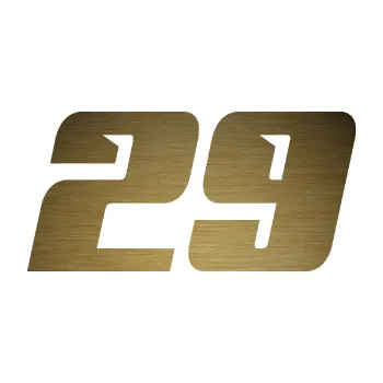 Polep vozidla Startovní číslo 29 typ 6 (64 - škrábaný kov zlatý) SAMOLEPKA NA AUTO, NÁLEPKA, FÓLIE, POLEP, TUNING, VLASTNÍ TEXT, TISK, AUTOSAMOLEPKY.cz, POLEPY, OBRÁZEK, LOGO, 3D STICKERS
