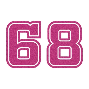 Polep vozidla Startovní číslo 68 typ 5 (90 - Ultra Metalic růžová) SAMOLEPKA NA AUTO, NÁLEPKA, FÓLIE, POLEP, TUNING, VLASTNÍ TEXT, TISK, AUTOSAMOLEPKY.cz, POLEPY, OBRÁZEK, LOGO, 3D STICKERS