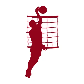 Samolepicí dekorace na vozidlo Voleybal 016 pravá (07 - bordó vínová) SAMOLEPKA NA AUTO, NÁLEPKA, FÓLIE, POLEP, TUNING, VLASTNÍ TEXT, TISK, AUTOSAMOLEPKY.cz, POLEPY, OBRÁZEK, LOGO, 3D STICKERS