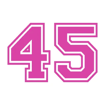 Polep vozidla SAMOLEPKA Startovní číslo 45 typ 4 (16 - růžová) NA AUTO, NÁLEPKA, FÓLIE, POLEP, TUNING, VLASTNÍ TEXT, TISK, AUTOSAMOLEPKY.cz, POLEPY, OBRÁZEK, LOGO, SAMOLEPKY