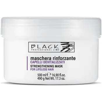 Vlasová regenerace Black Mask Strengthening 500ml - Posilující regenerační maska pro slabé vlasy