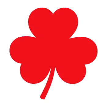 Samolepící dekorace SAMOLEPKA Trojlístek 001 pravá (10 - červená) NA AUTO, NÁLEPKA, FÓLIE, POLEP, TUNING, VLASTNÍ TEXT, TISK, AUTOSAMOLEPKY.cz, POLEPY, OBRÁZEK, LOGO, SAMOLEPKY