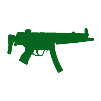 Polep vozidla SAMOLEPKA Samopal 001 pravá (20 - tmavě zelená) NA AUTO, NÁLEPKA, FÓLIE, POLEP, TUNING, VLASTNÍ TEXT, TISK, AUTOSAMOLEPKY.cz, POLEPY, OBRÁZEK, LOGO, SAMOLEPKY