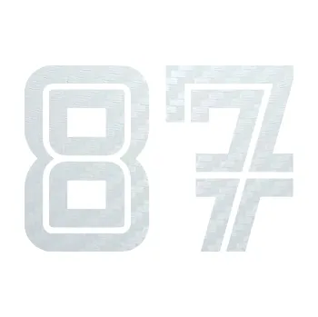Polep vozidla SAMOLEPKA Startovní číslo 87 typ 7 (51 - 3D karbon bílý) NA AUTO, NÁLEPKA, FÓLIE, POLEP, TUNING, VLASTNÍ TEXT, TISK, AUTOSAMOLEPKY.cz, POLEPY, OBRÁZEK, LOGO, SAMOLEPKY