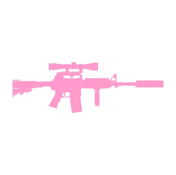 Polep vozidla SAMOLEPKA Samopal 006 pravá (24 - světle růžová) NA AUTO, NÁLEPKA, FÓLIE, POLEP, TUNING, VLASTNÍ TEXT, TISK, AUTOSAMOLEPKY.cz, POLEPY, OBRÁZEK, LOGO, SAMOLEPKY