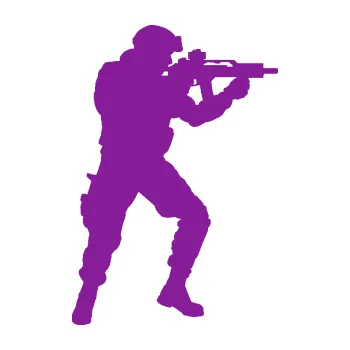 Samolepící dekorace SAMOLEPKA Voják 011 pravá (14 - fialová) NA AUTO, NÁLEPKA, FÓLIE, POLEP, TUNING, VLASTNÍ TEXT, TISK, AUTOSAMOLEPKY.cz, POLEPY, OBRÁZEK, LOGO, SAMOLEPKY