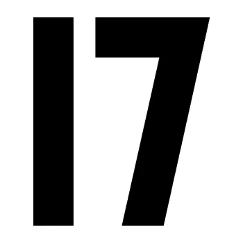 Polep vozidla Startovní číslo 17 (01 - černá) SAMOLEPKA NA AUTO, NÁLEPKA, FÓLIE, POLEP, TUNING, VLASTNÍ TEXT, TISK, AUTOSAMOLEPKY.cz, POLEPY, OBRÁZEK, LOGO, 3D STICKERS