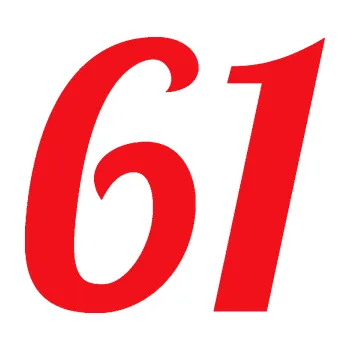 Polep vozidla SAMOLEPKA Startovní číslo 61 typ 3 (10 - červená) NA AUTO, NÁLEPKA, FÓLIE, POLEP, TUNING, VLASTNÍ TEXT, TISK, AUTOSAMOLEPKY.cz, POLEPY, OBRÁZEK, LOGO, SAMOLEPKY