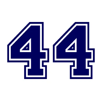 Polep vozidla Startovní číslo 44 typ 4 (23 - tmavě modrá) SAMOLEPKA NA AUTO, NÁLEPKA, FÓLIE, POLEP, TUNING, VLASTNÍ TEXT, TISK, AUTOSAMOLEPKY.cz, POLEPY, OBRÁZEK, LOGO, 3D STICKERS