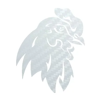 Samolepící dekorace SAMOLEPKA Slepička 001 pravá hlava (51 - 3D karbon bílý) NA AUTO, NÁLEPKA, FÓLIE, POLEP, TUNING, VLASTNÍ TEXT, TISK, AUTOSAMOLEPKY.cz, POLEPY, OBRÁZEK, LOGO, SAMOLEPKY