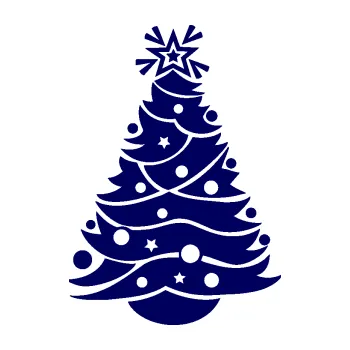 Samolepící dekorace AUTOSAMOLEPKY.cz Vánoční stromeček 002 23 - tmavě modrá