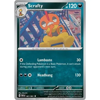 Karetní hra Scrafty 061/091- Paldean Fates Typ karty: Non-Holo