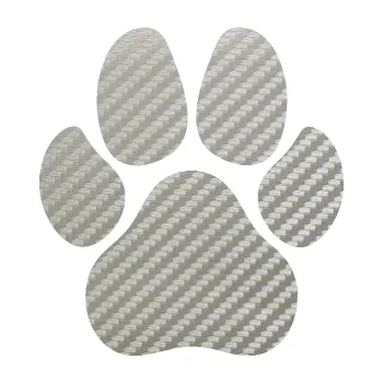 samolepka Tlapka 008 (52 - 3D karbon stříbrný) SAMOLEPKA NA AUTO, NÁLEPKA, FÓLIE, POLEP, TUNING, VLASTNÍ TEXT, TISK, AUTOSAMOLEPKY.cz, POLEPY, OBRÁZEK, LOGO, 3D STICKERS