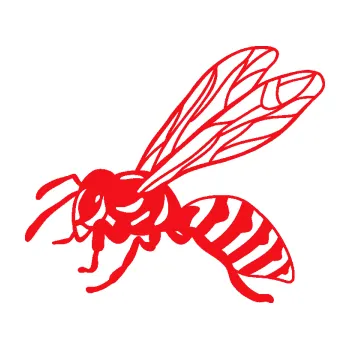 Samolepící dekorace SAMOLEPKA Vosa 006 levá (10 - červená) NA AUTO, NÁLEPKA, FÓLIE, POLEP, TUNING, VLASTNÍ TEXT, TISK, AUTOSAMOLEPKY.cz, POLEPY, OBRÁZEK, LOGO, SAMOLEPKY