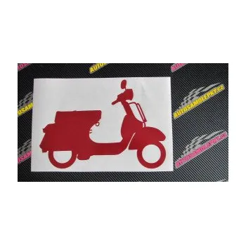 Polep vozidla SAMOLEPKA Skutr 002 pravá Vespa (10 - červená) NA AUTO, NÁLEPKA, FÓLIE, POLEP, TUNING, VLASTNÍ TEXT, TISK, AUTOSAMOLEPKY.cz, POLEPY, OBRÁZEK, LOGO, SAMOLEPKY