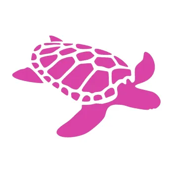 Samolepící dekorace Želva 001 pravá (16 - růžová) SAMOLEPKA NA AUTO, NÁLEPKA, FÓLIE, POLEP, TUNING, VLASTNÍ TEXT, TISK, AUTOSAMOLEPKY.cz, POLEPY, OBRÁZEK, LOGO, 3D STICKERS