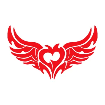 Polep vozidla SAMOLEPKA Tetování 211 levá srdce na zadní okno (10 - červená) NA AUTO, NÁLEPKA, FÓLIE, POLEP, TUNING, VLASTNÍ TEXT, TISK, AUTOSAMOLEPKY.cz, POLEPY, OBRÁZEK, LOGO, SAMOLEPKY