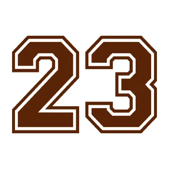 Polep vozidla Startovní číslo 23 typ 4 (15 - hnědá) SAMOLEPKA NA AUTO, NÁLEPKA, FÓLIE, POLEP, TUNING, VLASTNÍ TEXT, TISK, AUTOSAMOLEPKY.cz, POLEPY, OBRÁZEK, LOGO, 3D STICKERS