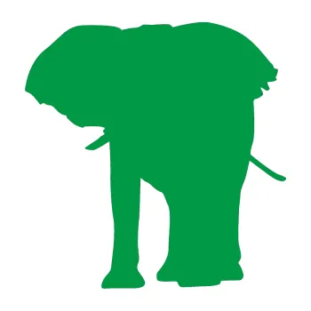 Samolepící dekorace Slon 012 levá (12 - zelená) SAMOLEPKA NA AUTO, NÁLEPKA, FÓLIE, POLEP, TUNING, VLASTNÍ TEXT, TISK, AUTOSAMOLEPKY.cz, POLEPY, OBRÁZEK, LOGO, 3D STICKERS