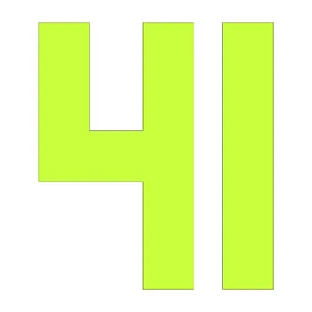 Polep vozidla Startovní číslo 41 (27 - limetová) SAMOLEPKA NA AUTO, NÁLEPKA, FÓLIE, POLEP, TUNING, VLASTNÍ TEXT, TISK, AUTOSAMOLEPKY.cz, POLEPY, OBRÁZEK, LOGO, 3D STICKERS