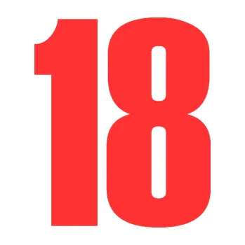 Samolepicí dekorace na vozidlo Startovní číslo 18 typ 2 (02 - světle červená) SAMOLEPKA NA AUTO, NÁLEPKA, FÓLIE, POLEP, TUNING, VLASTNÍ TEXT, TISK, AUTOSAMOLEPKY.cz, POLEPY, OBRÁZEK, LOGO, 3D STICKERS