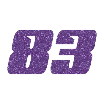 Polep vozidla Startovní číslo 83 typ 6 (87 - Ultra Metalic fialová) SAMOLEPKA NA AUTO, NÁLEPKA, FÓLIE, POLEP, TUNING, VLASTNÍ TEXT, TISK, AUTOSAMOLEPKY.cz, POLEPY, OBRÁZEK, LOGO, 3D STICKERS