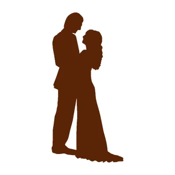 Samolepící dekorace Svatba 004 levá (15 - hnědá) SAMOLEPKA NA AUTO, NÁLEPKA, FÓLIE, POLEP, TUNING, VLASTNÍ TEXT, TISK, AUTOSAMOLEPKY.cz, POLEPY, OBRÁZEK, LOGO, 3D STICKERS