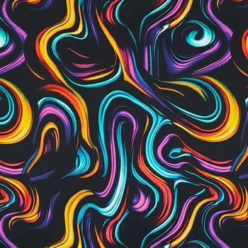 Teplákovina B0118 tmavý duhový vzor, š.160