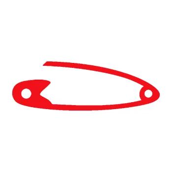 Samolepící dekorace SAMOLEPKA Zavírací špendlík 002 levá (10 - červená) NA AUTO, NÁLEPKA, FÓLIE, POLEP, TUNING, VLASTNÍ TEXT, TISK, AUTOSAMOLEPKY.cz, POLEPY, OBRÁZEK, LOGO, SAMOLEPKY