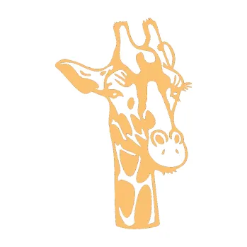 Samolepící dekorace Žirafa 001 pravá (08 - béžová) SAMOLEPKA NA AUTO, NÁLEPKA, FÓLIE, POLEP, TUNING, VLASTNÍ TEXT, TISK, AUTOSAMOLEPKY.cz, POLEPY, OBRÁZEK, LOGO, 3D STICKERS
