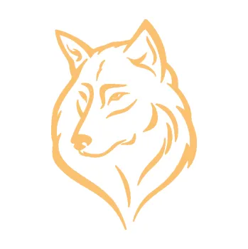 Polep vozidla SAMOLEPKA Vlk 029 levá (08 - béžová) NA AUTO, NÁLEPKA, FÓLIE, POLEP, TUNING, VLASTNÍ TEXT, TISK, AUTOSAMOLEPKY.cz, POLEPY, OBRÁZEK, LOGO, SAMOLEPKY