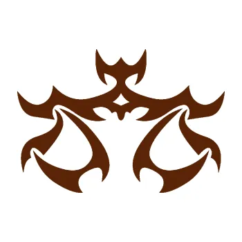 Samolepící dekorace Váhy 003 (15 - hnědá) SAMOLEPKA NA AUTO, NÁLEPKA, FÓLIE, POLEP, TUNING, VLASTNÍ TEXT, TISK, AUTOSAMOLEPKY.cz, POLEPY, OBRÁZEK, LOGO, 3D STICKERS