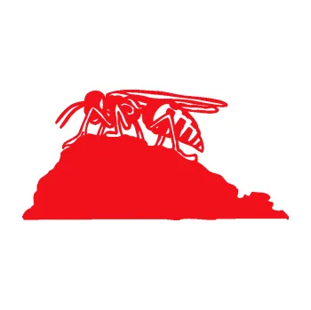 Samolepící dekorace SAMOLEPKA Vosa 002 levá (10 - červená) NA AUTO, NÁLEPKA, FÓLIE, POLEP, TUNING, VLASTNÍ TEXT, TISK, AUTOSAMOLEPKY.cz, POLEPY, OBRÁZEK, LOGO, SAMOLEPKY