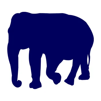 Samolepící dekorace Slon 018 levá (23 - tmavě modrá) SAMOLEPKA NA AUTO, NÁLEPKA, FÓLIE, POLEP, TUNING, VLASTNÍ TEXT, TISK, AUTOSAMOLEPKY.cz, POLEPY, OBRÁZEK, LOGO, 3D STICKERS