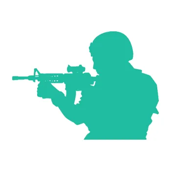 Samolepící dekorace Voják 005 levá (25 - tyrkysová) SAMOLEPKA NA AUTO, NÁLEPKA, FÓLIE, POLEP, TUNING, VLASTNÍ TEXT, TISK, AUTOSAMOLEPKY.cz, POLEPY, OBRÁZEK, LOGO, 3D STICKERS