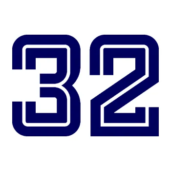 Polep vozidla Startovní číslo 32 typ 7 (23 - tmavě modrá) SAMOLEPKA NA AUTO, NÁLEPKA, FÓLIE, POLEP, TUNING, VLASTNÍ TEXT, TISK, AUTOSAMOLEPKY.cz, POLEPY, OBRÁZEK, LOGO, 3D STICKERS
