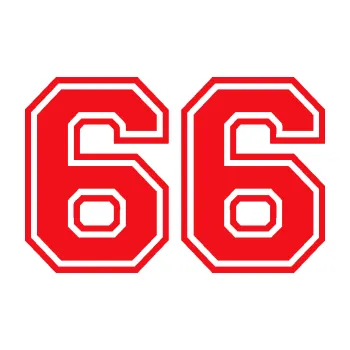 Polep vozidla SAMOLEPKA Startovní číslo 66 typ 4 (10 - červená) NA AUTO, NÁLEPKA, FÓLIE, POLEP, TUNING, VLASTNÍ TEXT, TISK, AUTOSAMOLEPKY.cz, POLEPY, OBRÁZEK, LOGO, SAMOLEPKY