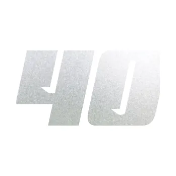 Polep vozidla Startovní číslo 40 typ 6 (60 - pískované sklo) SAMOLEPKA NA AUTO, NÁLEPKA, FÓLIE, POLEP, TUNING, VLASTNÍ TEXT, TISK, AUTOSAMOLEPKY.cz, POLEPY, OBRÁZEK, LOGO, 3D STICKERS