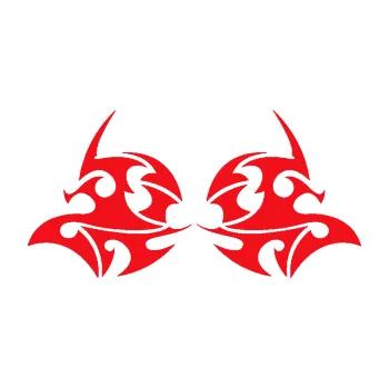 Polep vozidla SAMOLEPKA Tetování 195 (10 - červená) NA AUTO, NÁLEPKA, FÓLIE, POLEP, TUNING, VLASTNÍ TEXT, TISK, AUTOSAMOLEPKY.cz, POLEPY, OBRÁZEK, LOGO, SAMOLEPKY