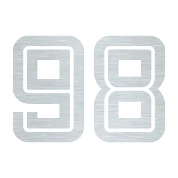 Polep vozidla Startovní číslo 98 typ 7 (61 - škrábaný hliník) SAMOLEPKA NA AUTO, NÁLEPKA, FÓLIE, POLEP, TUNING, VLASTNÍ TEXT, TISK, AUTOSAMOLEPKY.cz, POLEPY, OBRÁZEK, LOGO, 3D STICKERS