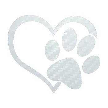 samolepka Tlapka love pravá (51 - 3D karbon bílý) SAMOLEPKA NA AUTO, NÁLEPKA, FÓLIE, POLEP, TUNING, VLASTNÍ TEXT, TISK, AUTOSAMOLEPKY.cz, POLEPY, OBRÁZEK, LOGO, 3D STICKERS