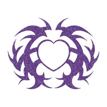 Polep vozidla SAMOLEPKA Tetování 121 srdce (87 - Ultra Metalic fialová) NA AUTO, NÁLEPKA, FÓLIE, POLEP, TUNING, VLASTNÍ TEXT, TISK, AUTOSAMOLEPKY.cz, POLEPY, OBRÁZEK, LOGO, SAMOLEPKY