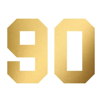 Polep vozidla Startovní číslo 90 (43 - zlatá metalíza) SAMOLEPKA NA AUTO, NÁLEPKA, FÓLIE, POLEP, TUNING, VLASTNÍ TEXT, TISK, AUTOSAMOLEPKY.cz, POLEPY, OBRÁZEK, LOGO, 3D STICKERS