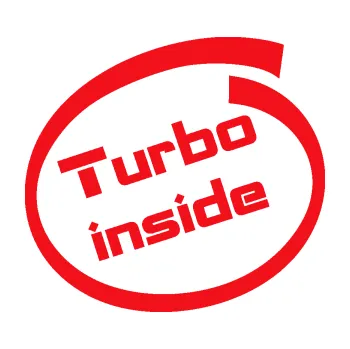 Polep vozidla SAMOLEPKA Turbo inside (10 - červená) NA AUTO, NÁLEPKA, FÓLIE, POLEP, TUNING, VLASTNÍ TEXT, TISK, AUTOSAMOLEPKY.cz, POLEPY, OBRÁZEK, LOGO, SAMOLEPKY